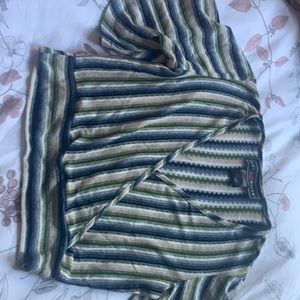 Striped crop top with bell sleeves. SUPER CUTE!
